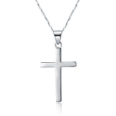 Silver Cross Pendant - Plain and Classic